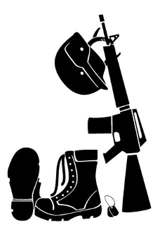 228x330 Fallen Soldier Battle Cross 2 Decal Sticker