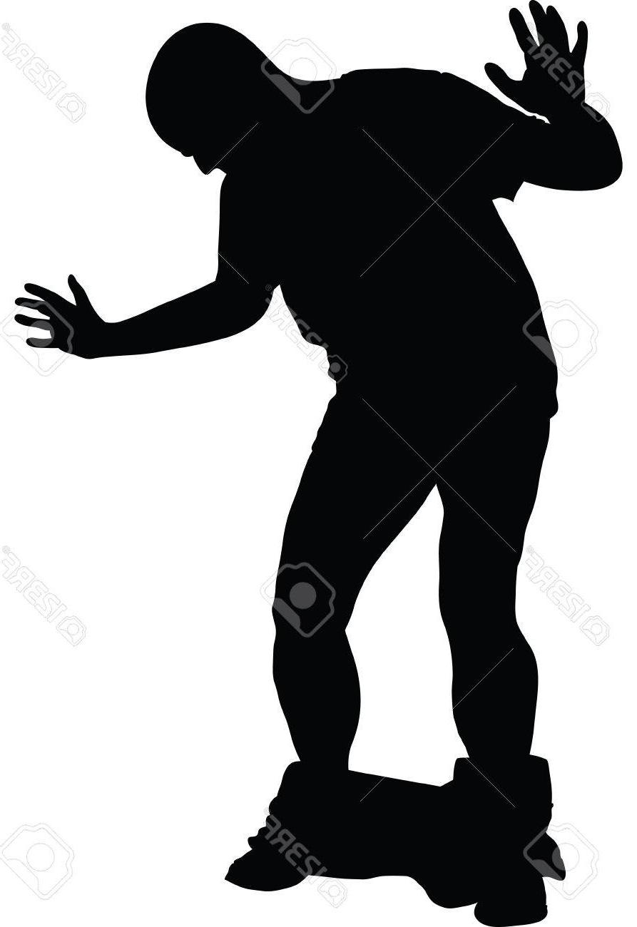 893x1300 Hd Silhouette Of Man Reacting To His Pants Falling Down Stock