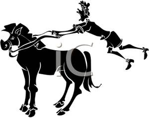 300x237 Silhouette Of Man Falling Off The Back Of A Horse