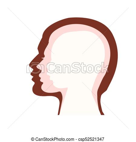 450x470 Vector Silhouette Of Family Icons, Colorful Heads Eps Vector