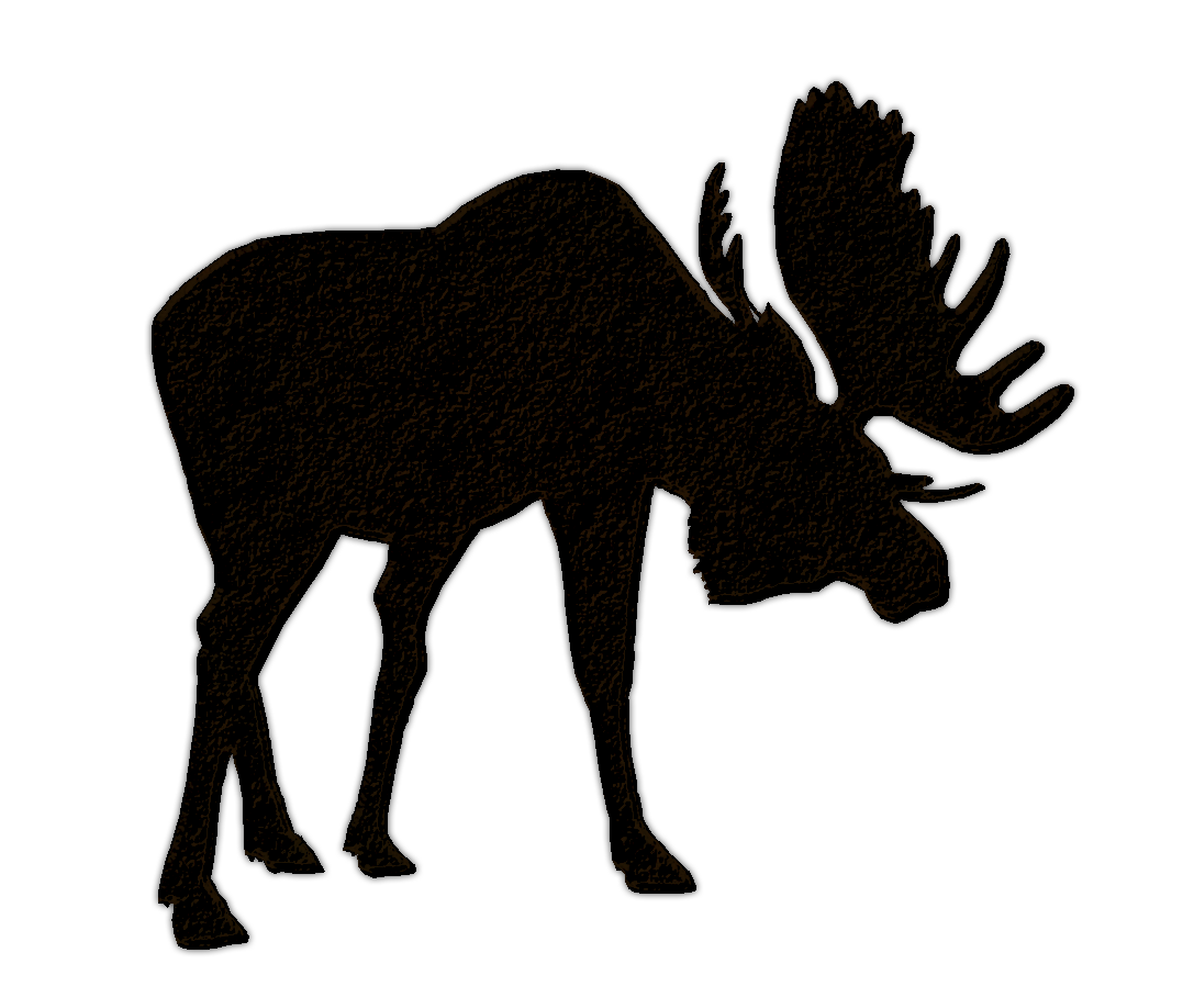 1077x909 Moose Family Silhouette
