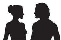 203x135 Vector Silhouette Profile Of A Woman's Stock Vectors