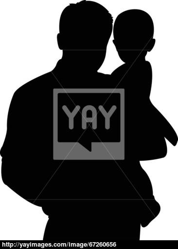 366x512 Happy Family Portrait Silhouette Vector Vector