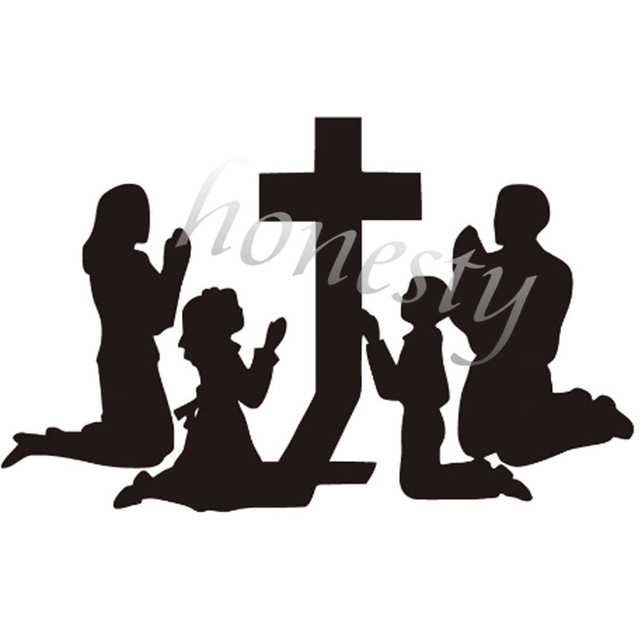 640x640 Family Praying Wall Home Door Window Glass Car Sticker Laptop Auto