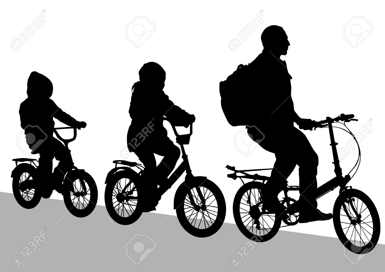 1300x919 Silhouette Bicycle Clipart