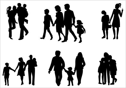 Family Silhouette Art at GetDrawings | Free download