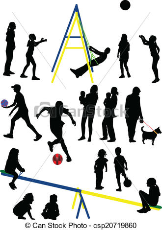 330x470 Family Silhouette Vector Clip Art Vector