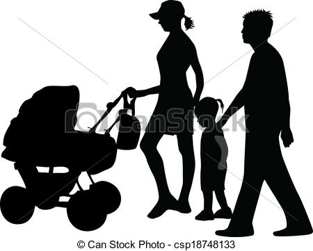 450x361 Family Silhouette Vectors