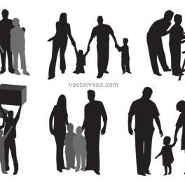264x264 Holy Family Silhouette Clip Art