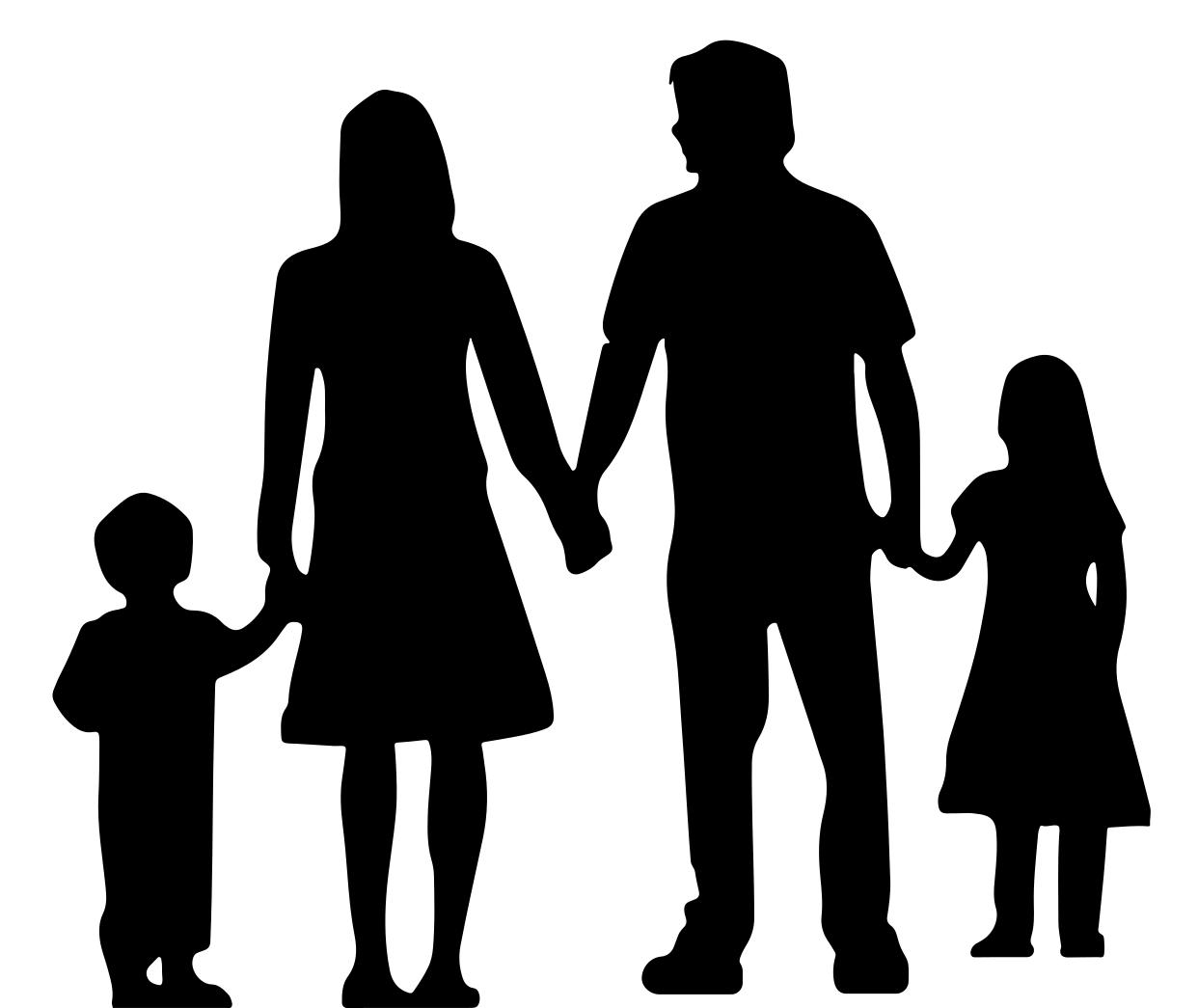 1242x1045 Nuclear Family Silhouette Without Ground Clipart