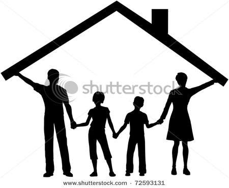 450x369 Silhouette Picture Of A Family Safe