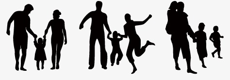 474x165 Family, Silhouette Family, Reunite Png Image And Clipart For Free