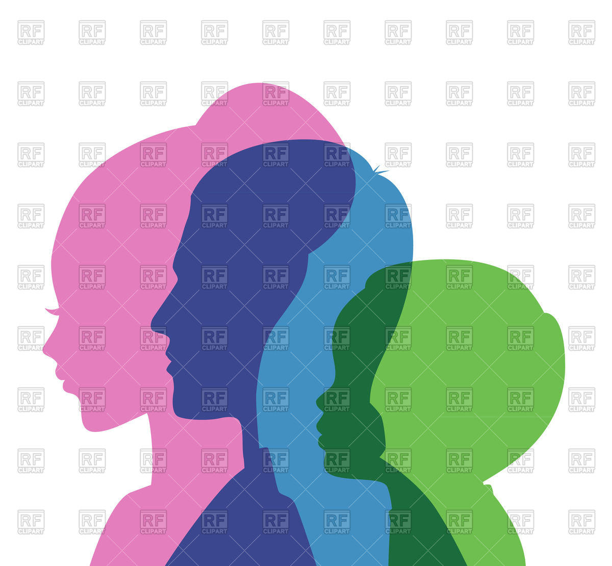1200x1110 Silhouette Of Family (Mom, Dad And Son) Royalty Free Vector Clip