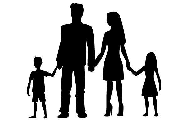 580x386 Family Silhouette Svg Cut File By Creative Fabrica Crafts