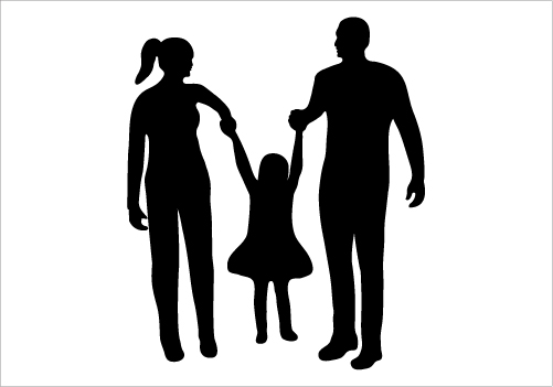 501x351 Happy Silhouette Happy Family Silhouette Graphics Silhouettes