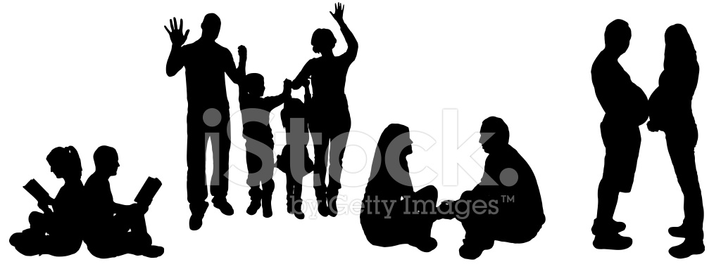 1024x383 Vector Illustration With Family Stock Photos
