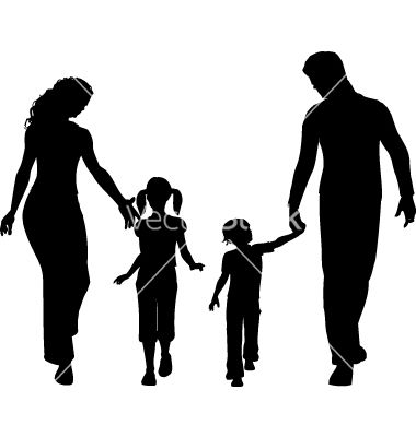 380x400 Family Silhouette Vector