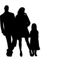 190x190 Family Silhouettes Premium Clipart