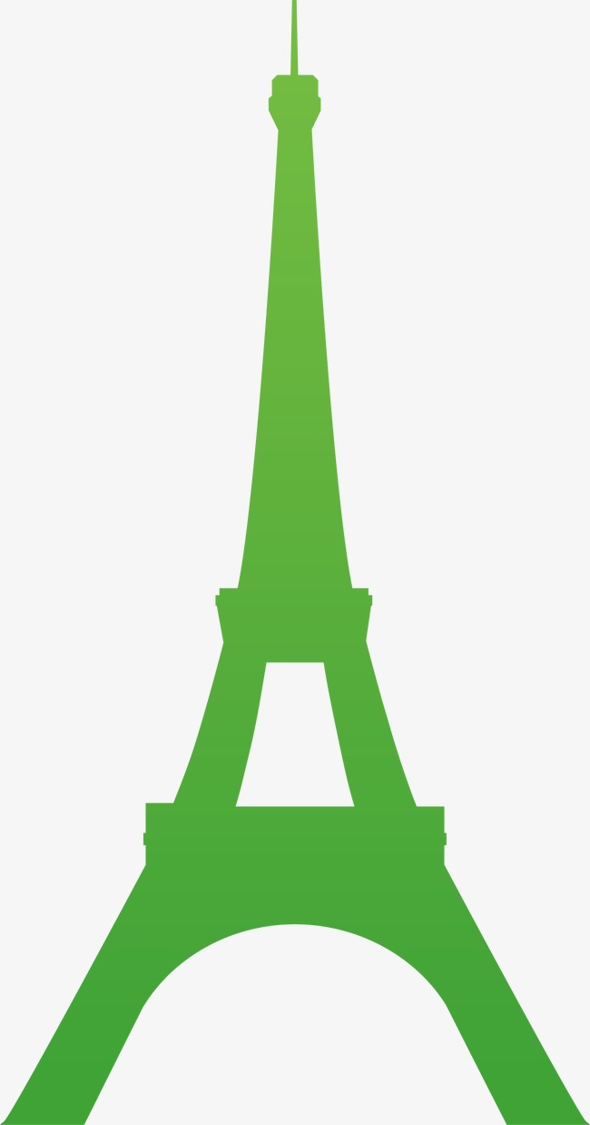 650x1238 Eiffel Tower Silhouette, Green, Famous Buildings, Attractions Png