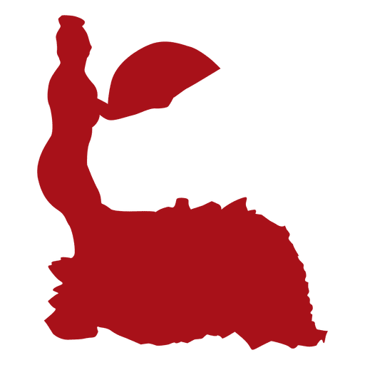 512x512 Flamenco Dancer Fan Silhouette