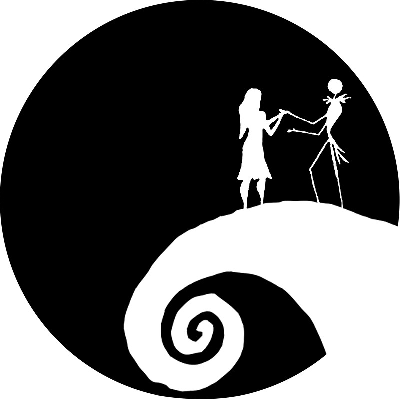 800x799 Nightmare Before Christmas Silhouette Minimalistic Love Nightmare
