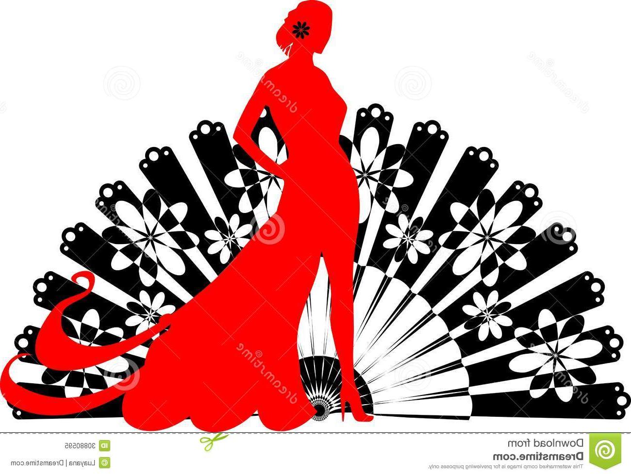 1300x981 Best Hd Flamenco Dancer Black Fan Background Silhouette File Free
