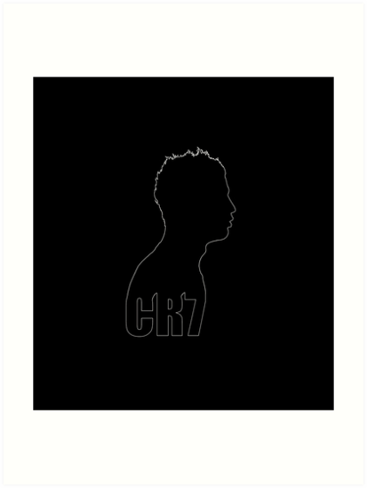 413x549 Cristiano Ronaldo Cr7 Silhouette Side (White Outside Silhouette