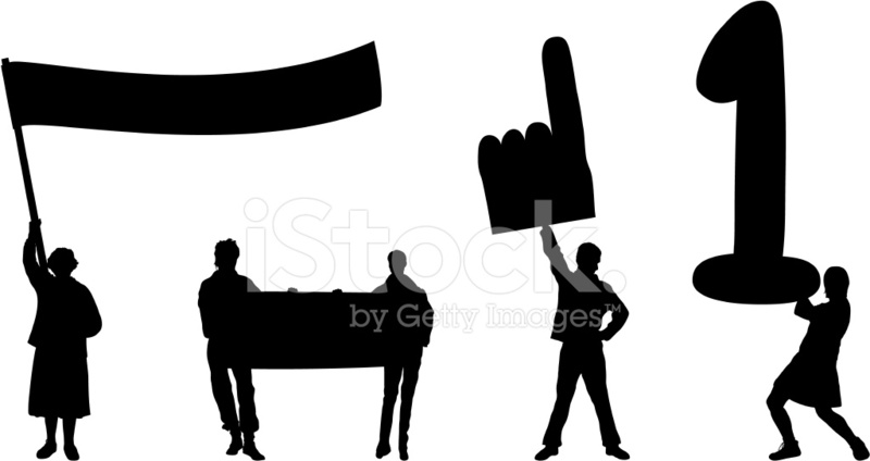 800x424 Five Fans Stock Vector