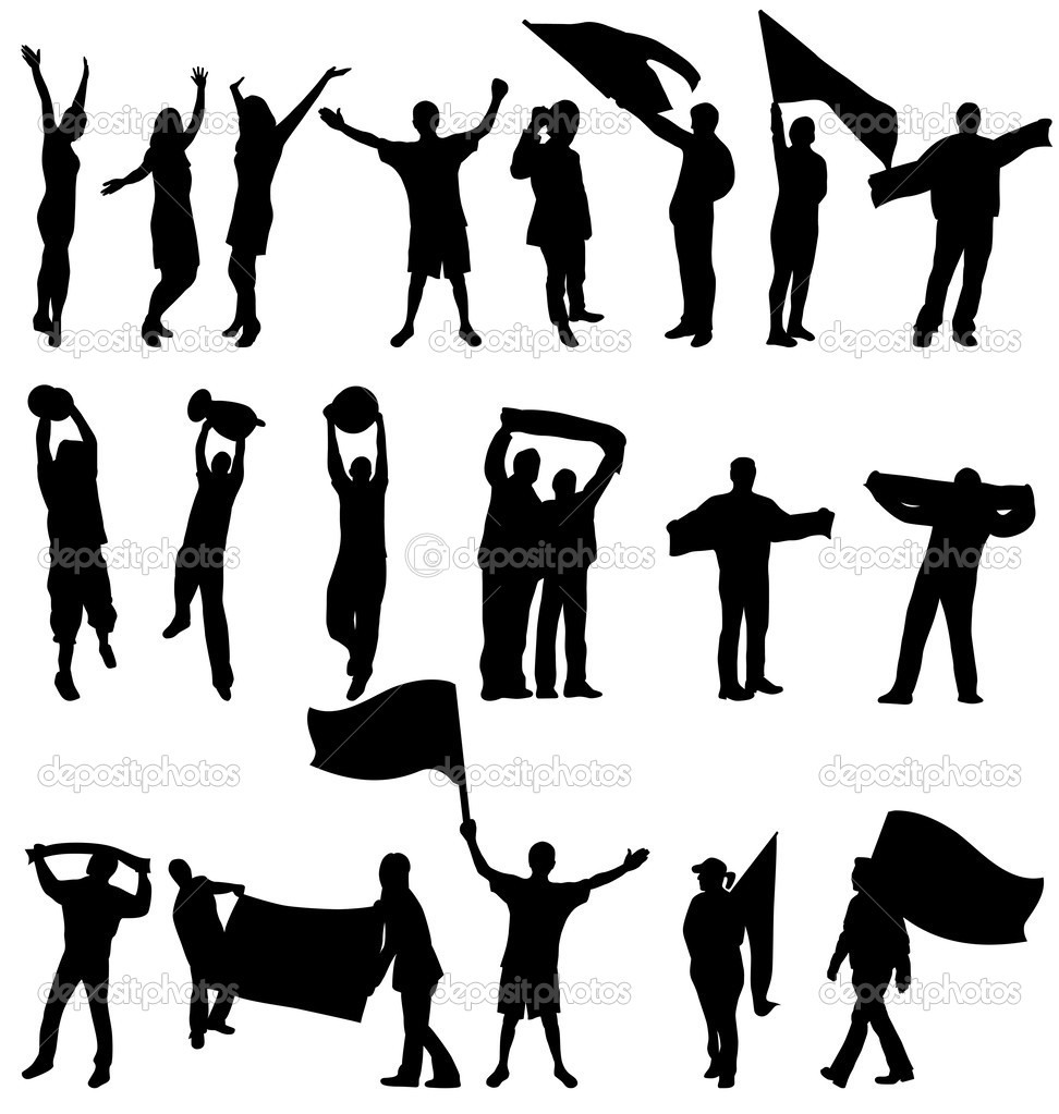 972x1023 Sport Fans Silhouettes Clipart Panda