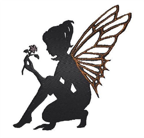 500x480 Fantasy Embroidery Design Fairy Holding Flower From King Graphics