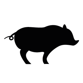 283x283 Pig Silhouette Silhouette Of Pig