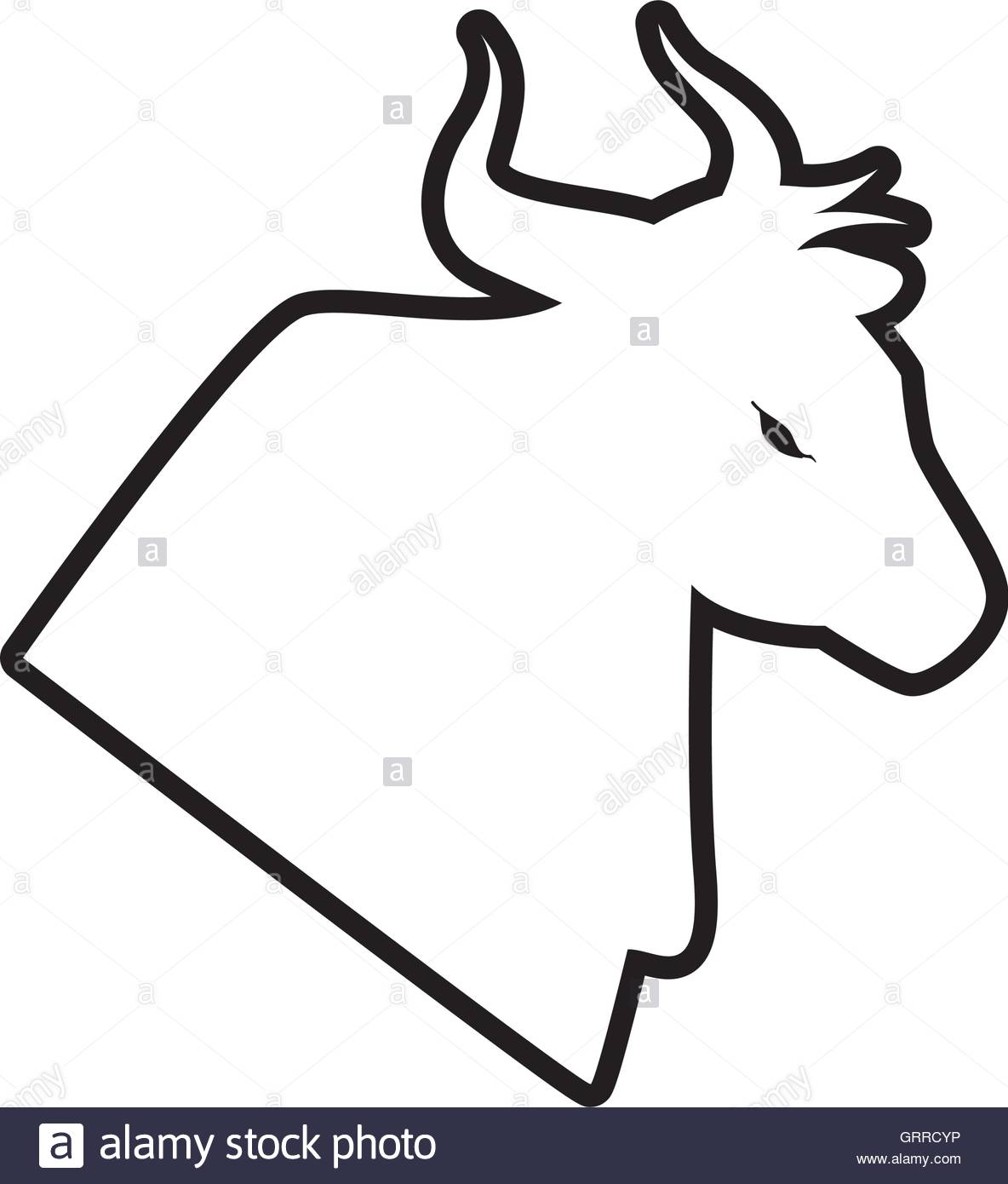 1184x1390 Bull Horn Animal Silhouette Farm Icon. Vector Graphic Stock Vector