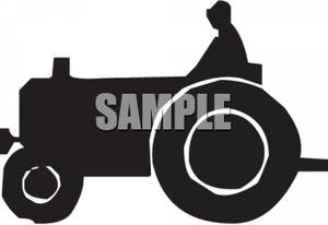 300x206 Art Image Silhouette Of A Farmer On A Tractor