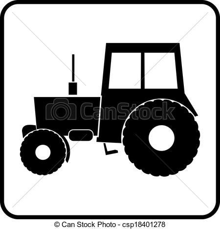 450x470 Tractor Silhouette Icon Vector Illustration Vectors Illustration