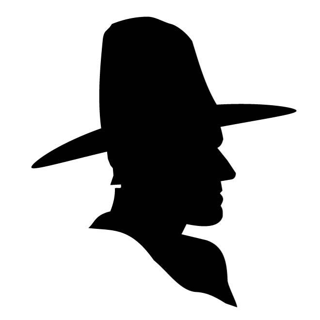 660x660 Man With Big Hat Silhouette