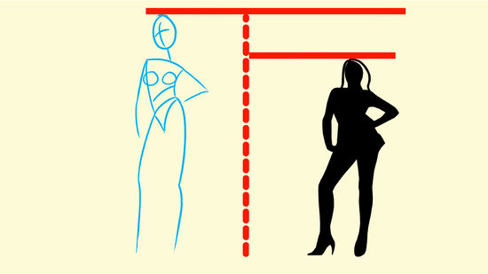 550x309 How To Draw Fashion Figures 6 Steps (With Pictures)