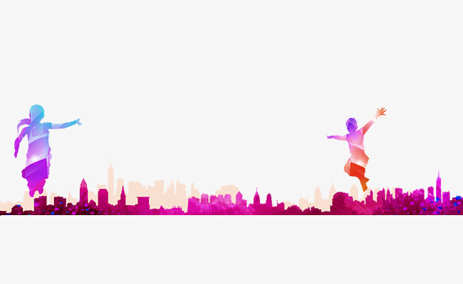 650x400 Fashion Figure Silhouette, City U200bu200bbuilding, Colorful People