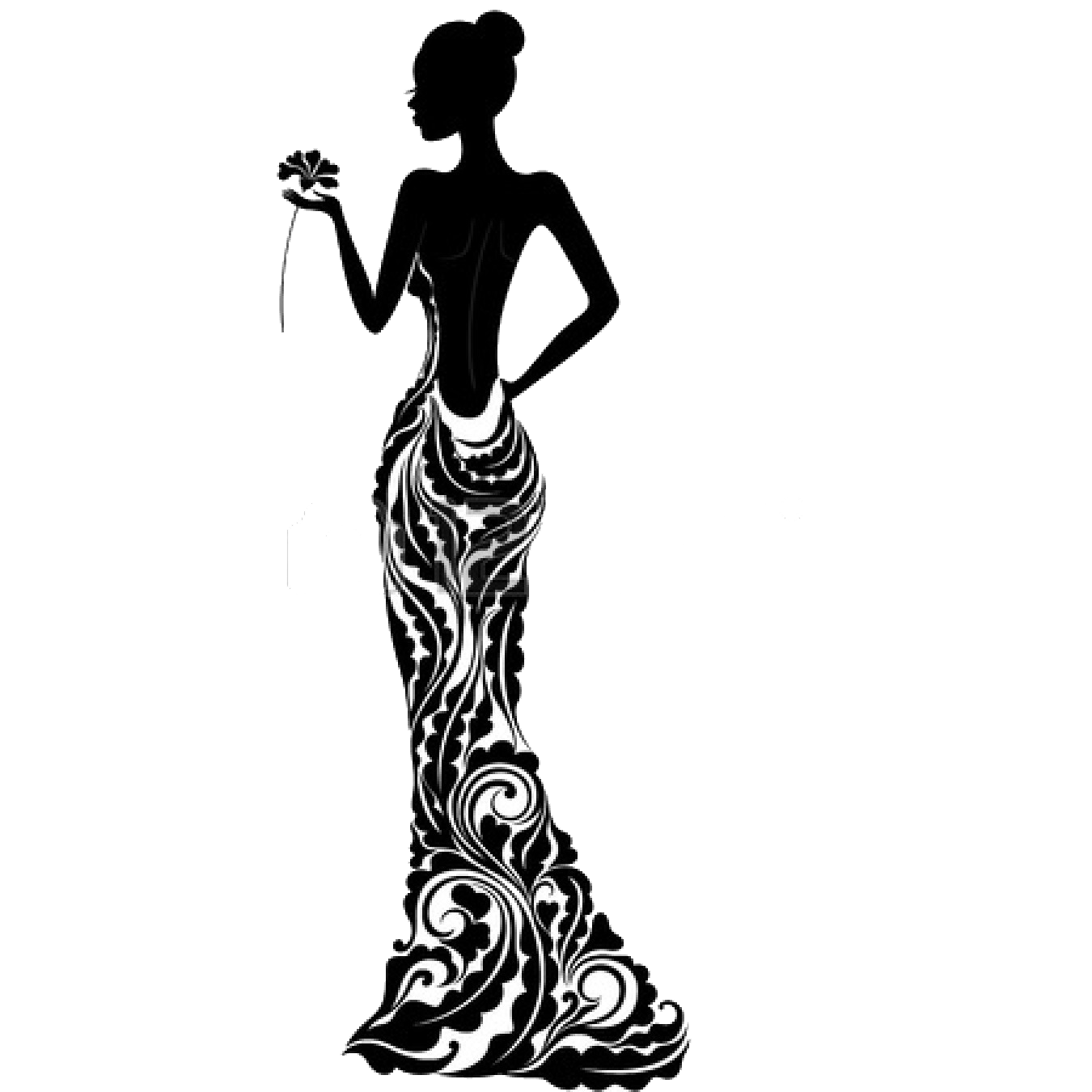 1350x1350 Dress Silhouette Fashion Stock Photography