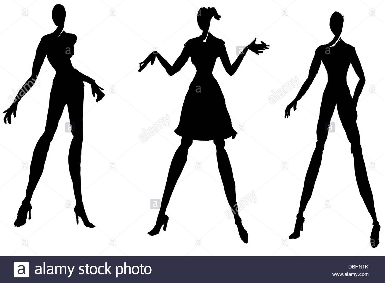 1300x955 Sketch Of Fashion Model