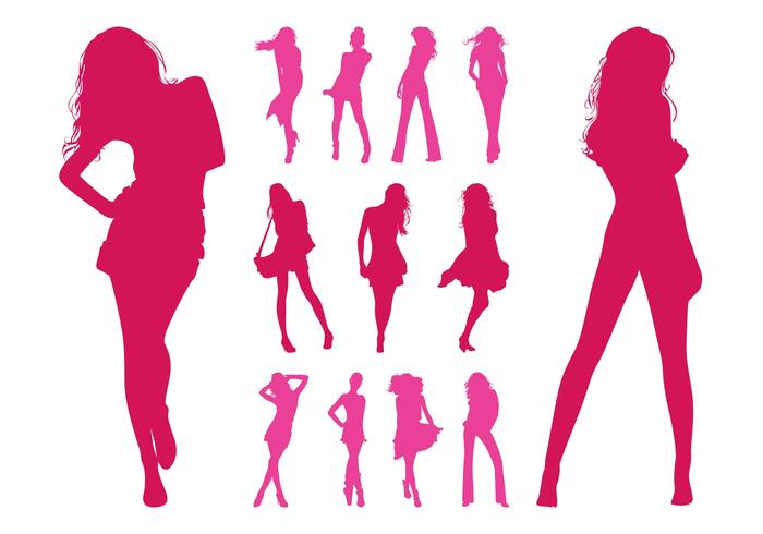700x490 Fashion Models Silhouettes Set