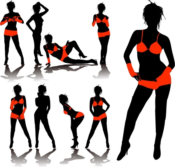600x574 Female Fashion Model Silhouette Free Vector Download (10,904 Free