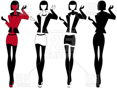 400x300 Stylized Fashion Model Royalty Free Vector Clip Art Image