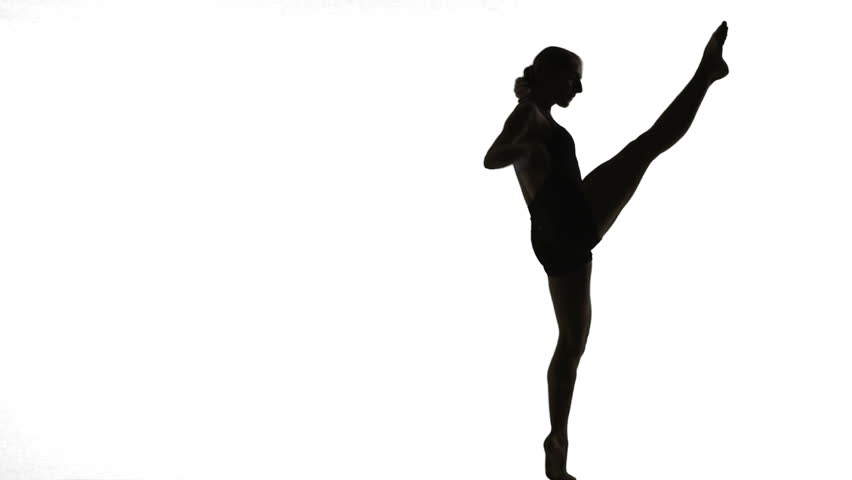 852x480 Fashion Model Posing. Art Graphic Silhouette. Stock Footage Video