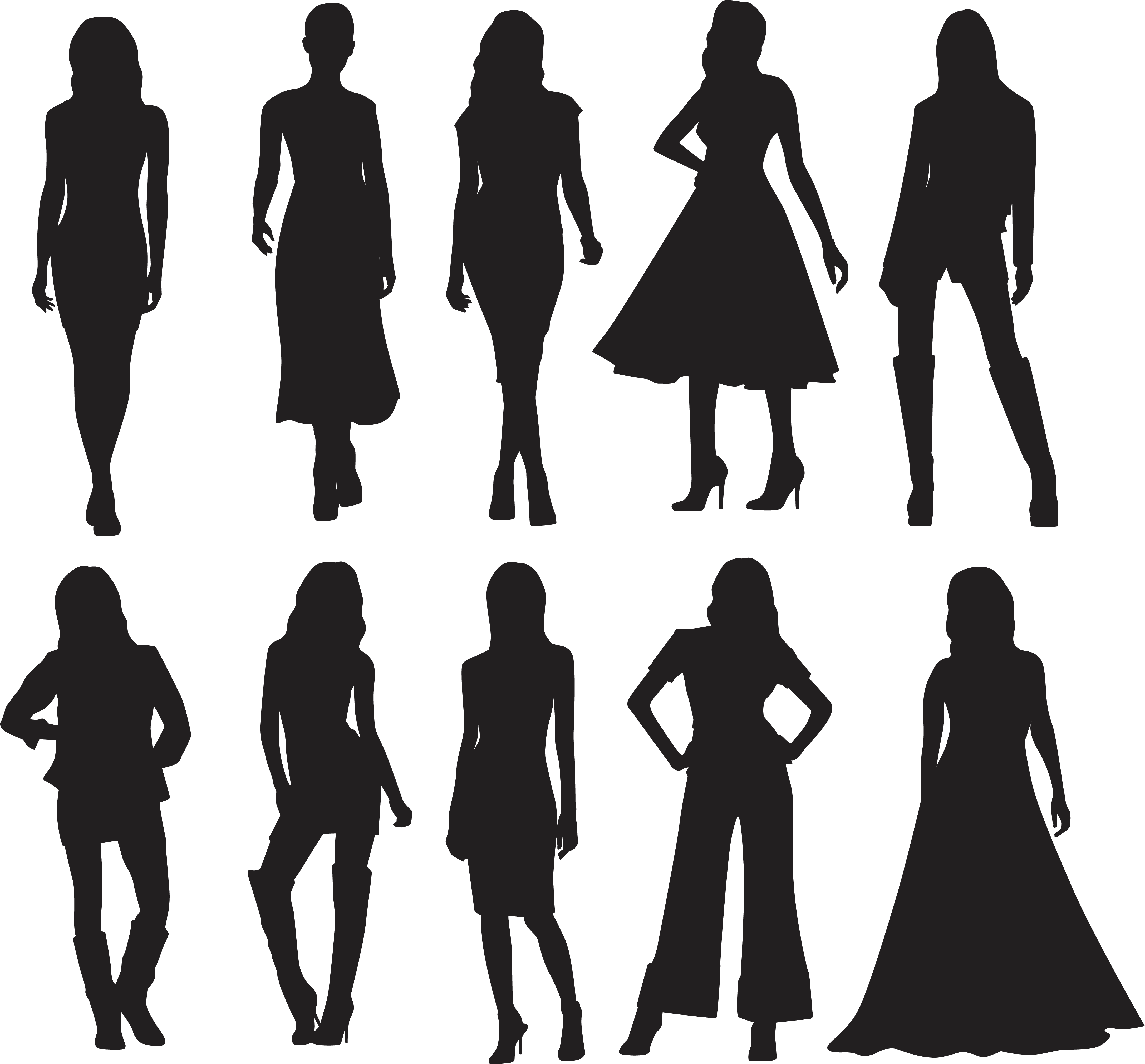 4347x4039 Silhouette Model Fashion