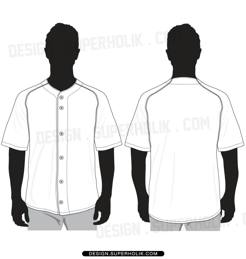 827x870 Baseball Jersey Shirt Vector Template Menswear