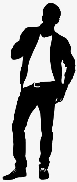 253x600 Men's Fashion Silhouettes Vector Material, Manhunt, Men'S, Fashion