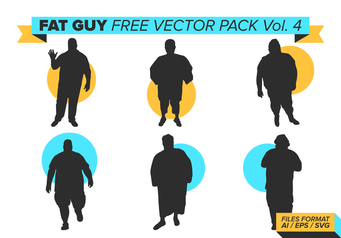 700x490 Fat Guy Silhouettes Free Vector Pack Vol. 4