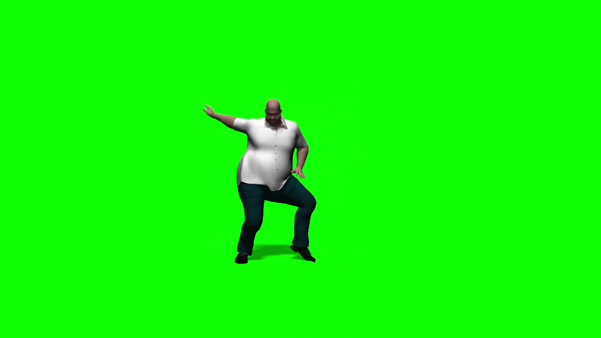 1920x1080 Fat Man Dancing (Green Screen) Motion Background