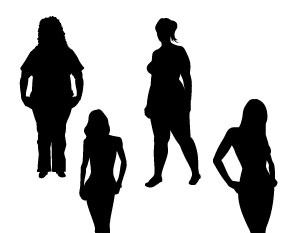 300x233 Fat Silhouettes Free Vectors Ui Download