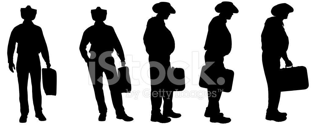 1024x409 Vector Silhouette Of A Fat Stock Vector